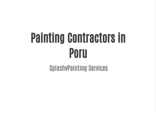 Painting Contractors in Porur