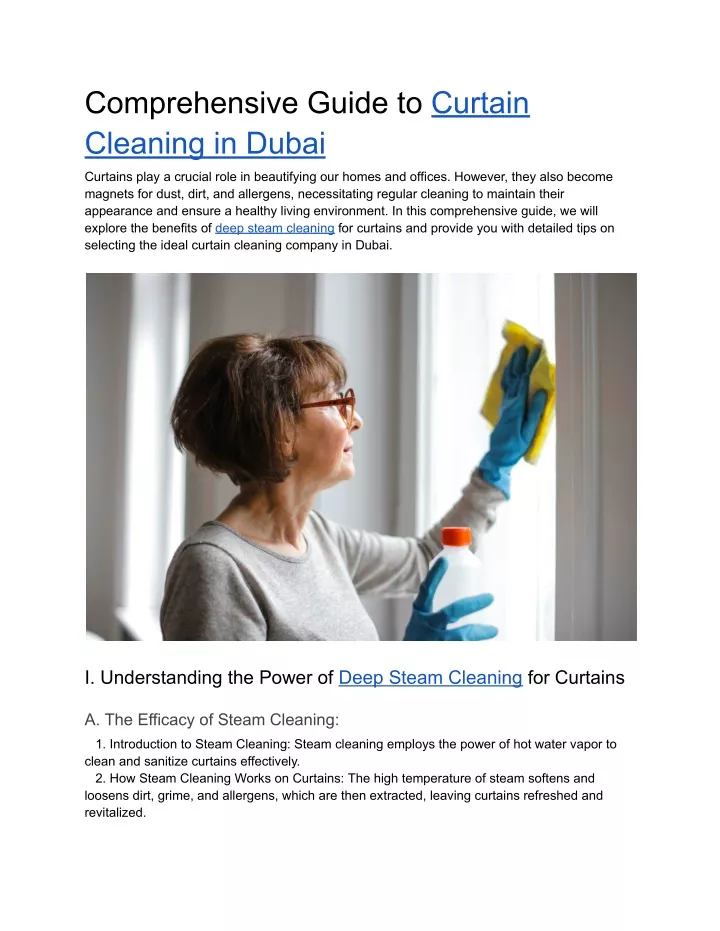 comprehensive guide to curtain cleaning in dubai