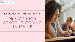 Private High School Tutoring in Irvine