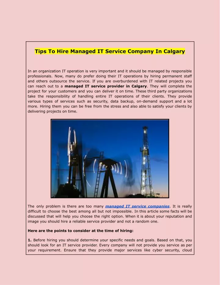tips to hire managed it service company in calgary