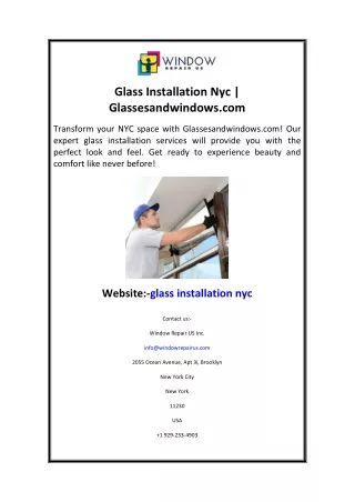 glass installation nyc glassesandwindows com