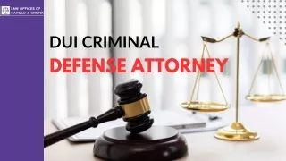 DUI Criminal Defense Attorney - Law Offices of Harold J. Cronk