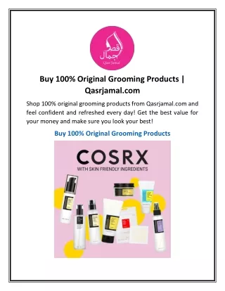 Buy 100% Original Grooming Products | Qasrjamal.com