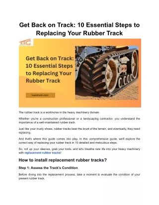 get back on track 10 essential steps to replacing