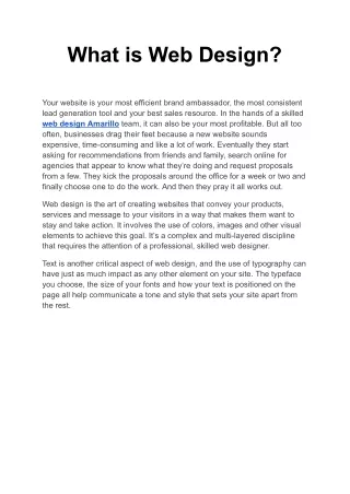 what is web design