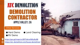 Demolition Contractor Apple Valley, CA
