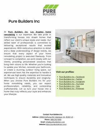 Pure Builders Inc