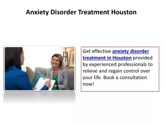 Anxiety Disorder Treatment Houston