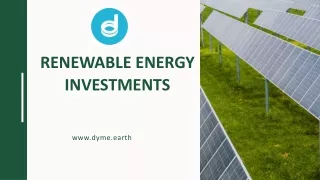Powering Progress: Maximizing Returns with Renewable Energy Investments