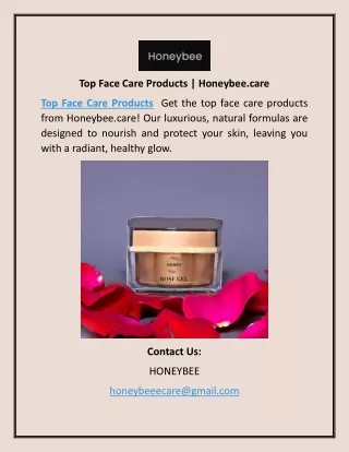 Top Face Care Products | Honeybee.care