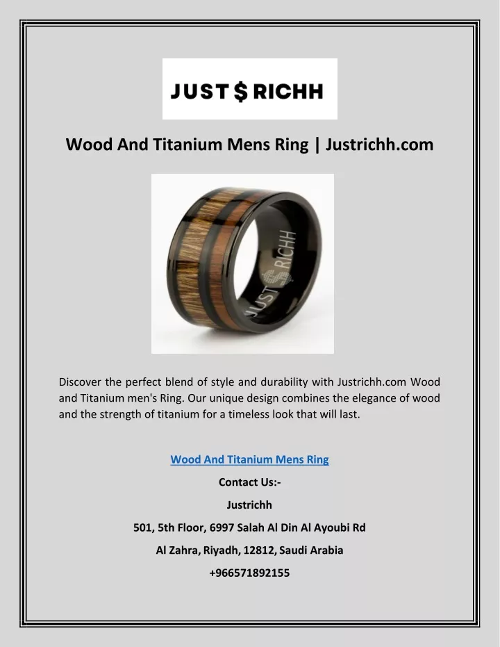 wood and titanium mens ring justrichh com