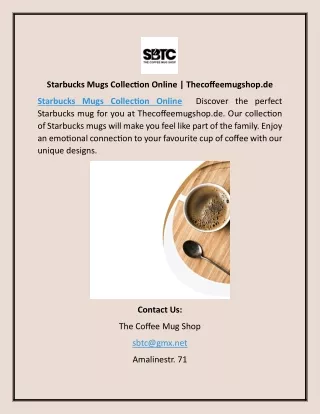 Starbucks Mugs Collection Online | Thecoffeemugshop.de