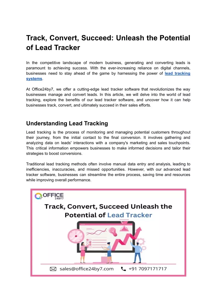 track convert succeed unleash the potential