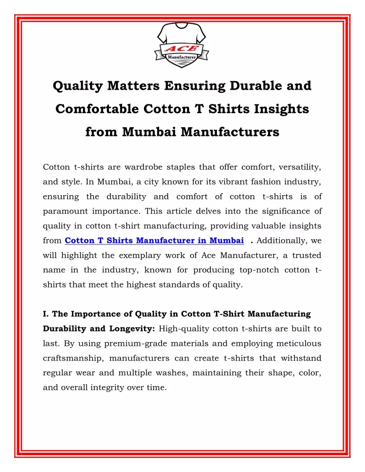 quality matters ensuring durable and