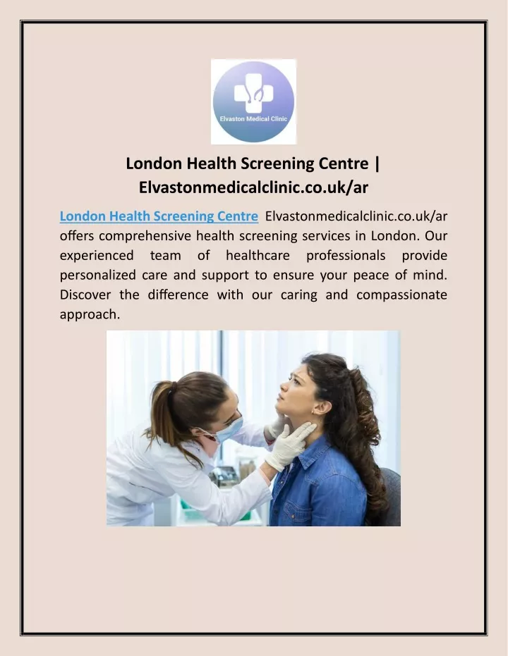 london health screening centre