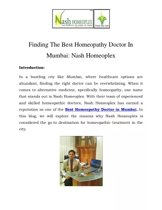 Best Homeopathy Doctor in Mumbai Call- 91-22-26741516
