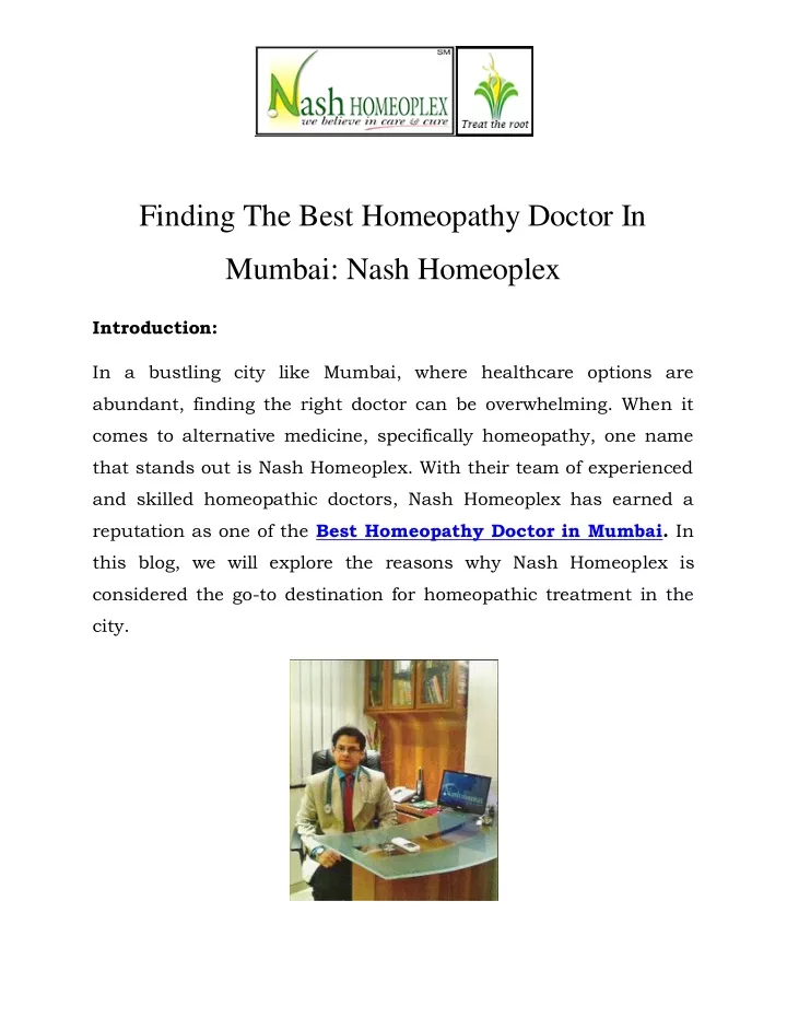 finding the best homeopathy doctor in