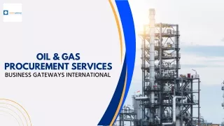 Streamlined Oil and Gas Procurement Services by Business Gateways International
