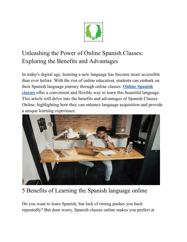 unleashing the power of online spanish classes