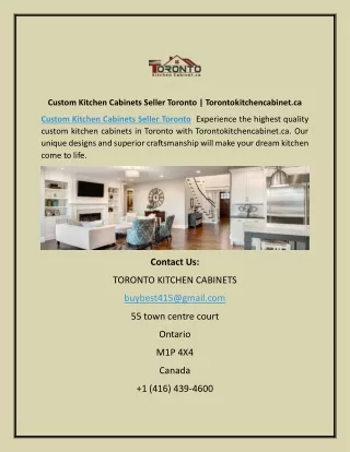 Custom Kitchen Cabinets Seller Toronto | Torontokitchencabinet.ca