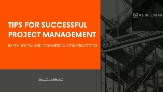 Tips For Successful Project Management in Residential And Commercial Constructions