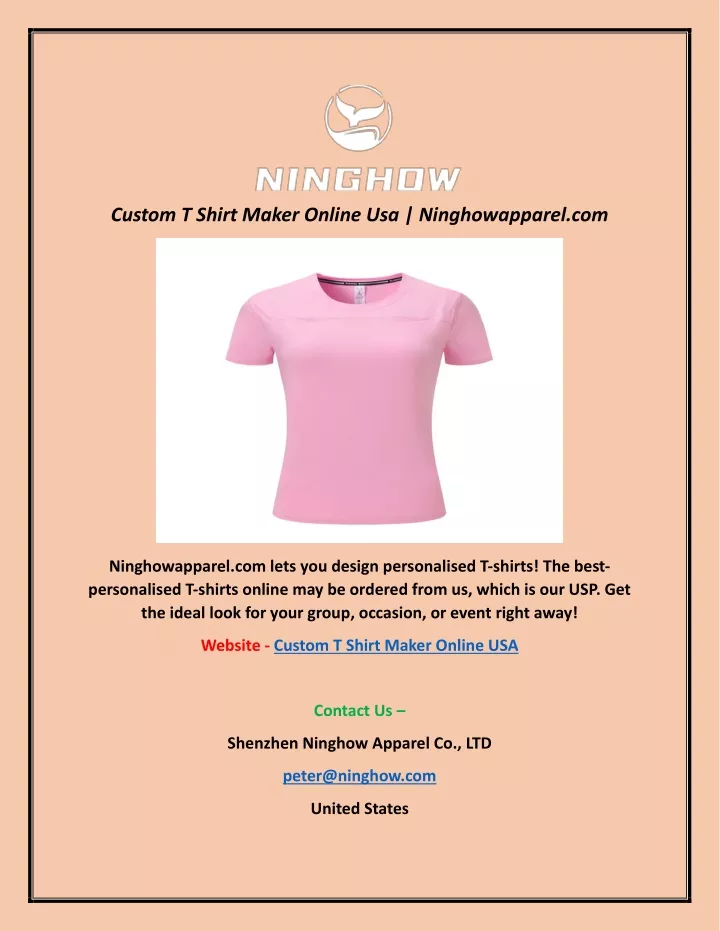 custom t shirt maker online usa ninghowapparel com