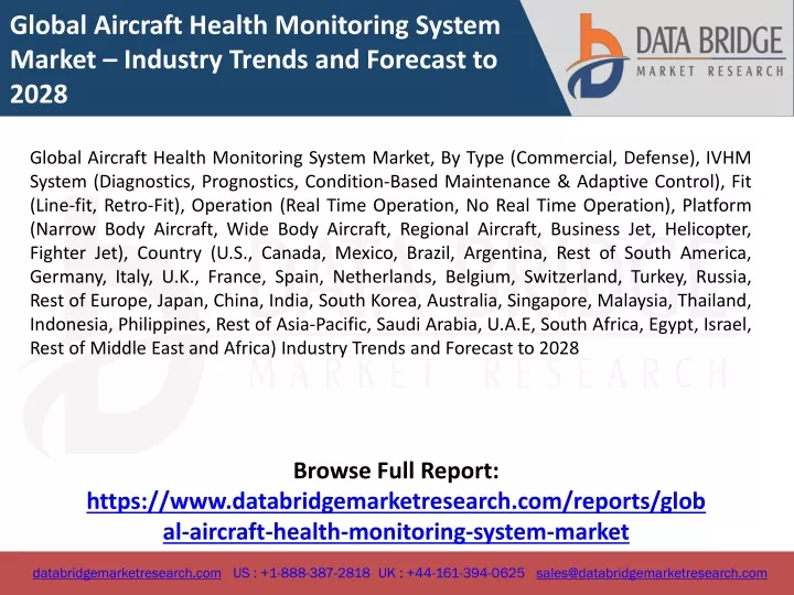global aircraft health monitoring system market