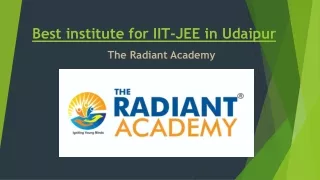 Best institute for IIT-JEE in Udaipur