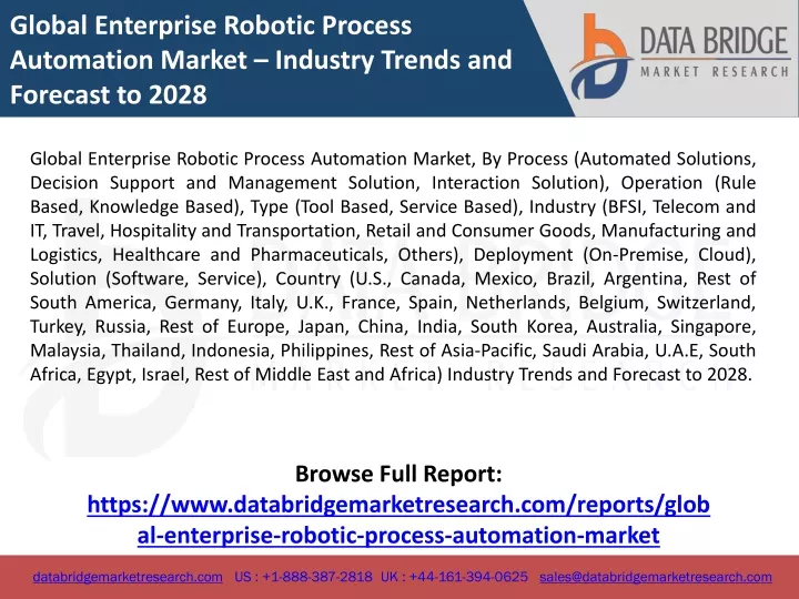 global enterprise robotic process automation