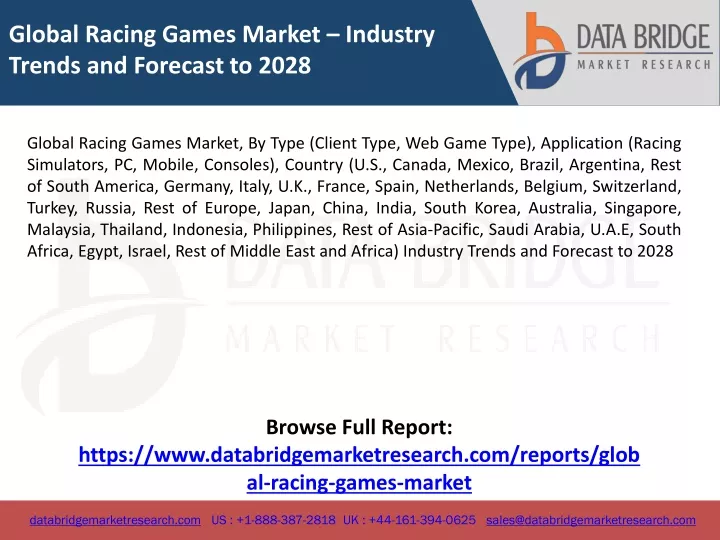 global racing games market industry trends