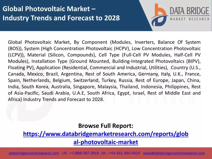 global photovoltaic market industry trends