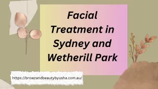 Facial Treatment in Sydney and Wetherill Park