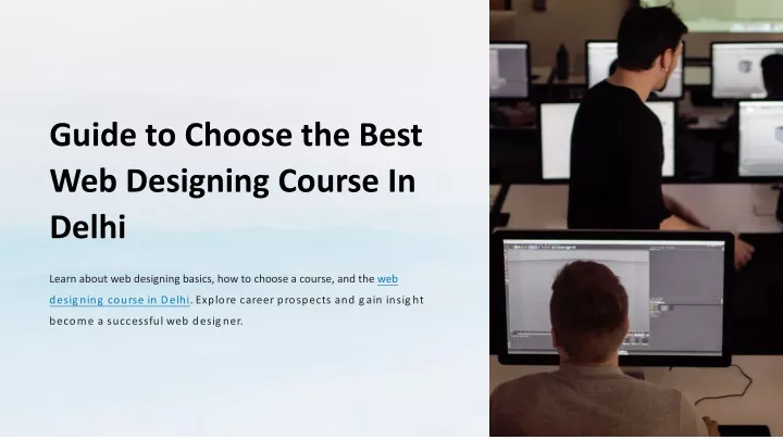 guide to choose the best web designing course