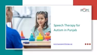 Speech Therapy for Autism in Punjab