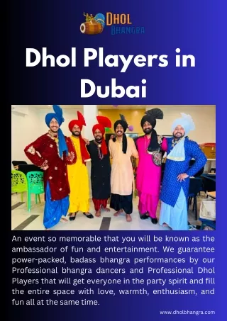 Dhol Players in Dubai | Dhol Bhangra