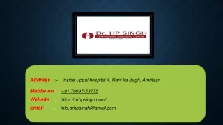 Best Knee Replacement Surgeon in Amritsar