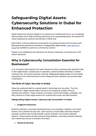 safeguarding digital assets cybersecurity