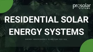 Residential Solar Energy Systems - ProSolar USVI - Solar Energy and Battery Solutions