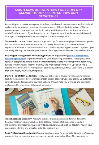 Mastering Accounting for Property Management Essential Tips and Strategies