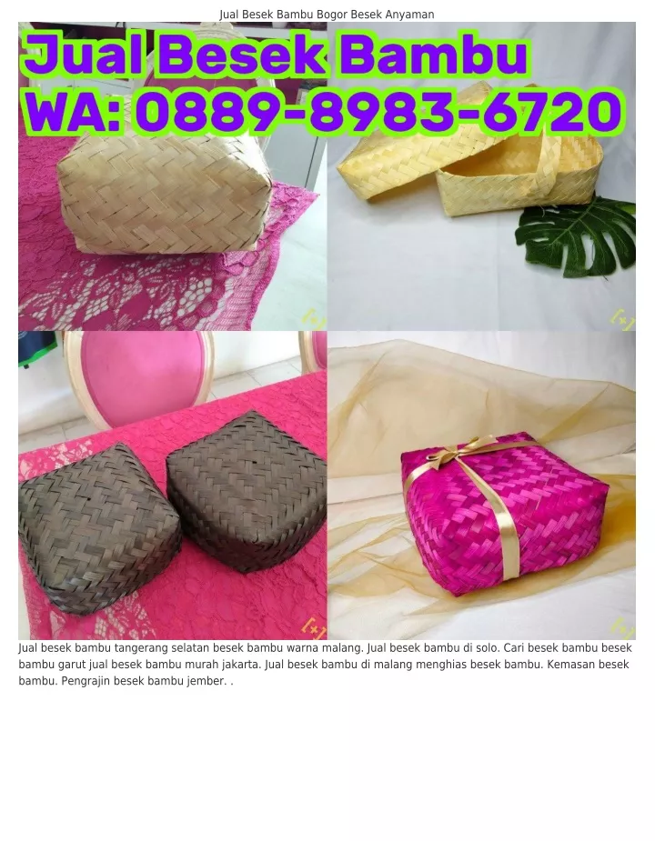 jual besek bambu bogor besek anyaman