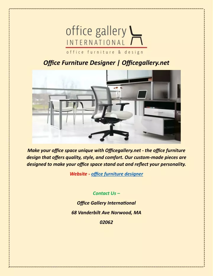 office furniture designer officegallery net