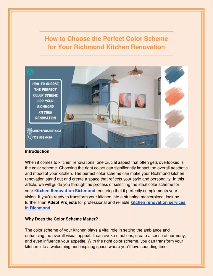 how to choose the perfect color scheme for your