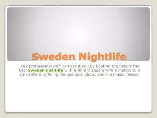 Sweden Nightlife