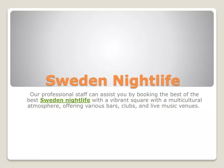 sweden nightlife