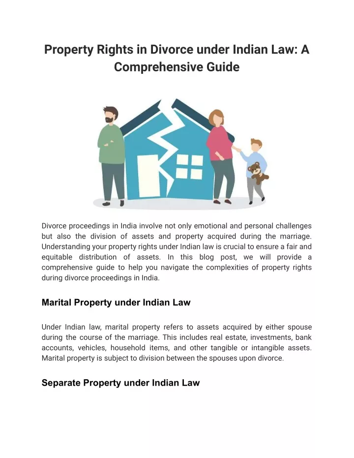property rights in divorce under indian