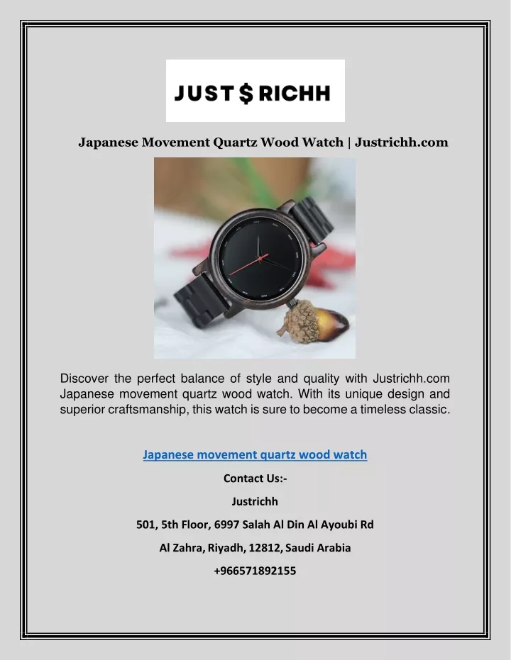 japanese movement quartz wood watch justrichh com