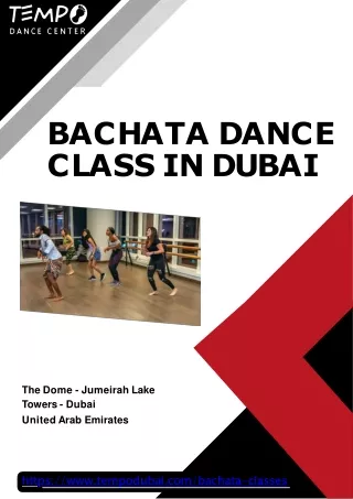 Sensual Rhythms: Bachata Dance Class at Tempo Dance Center, Dubai