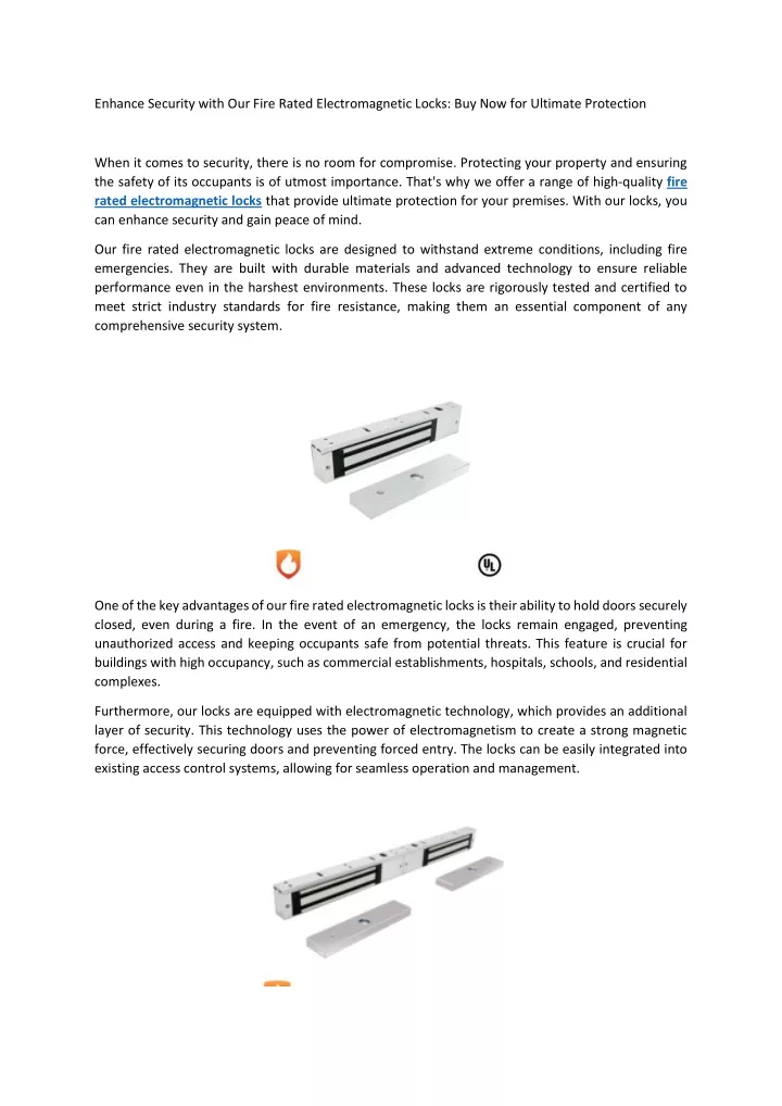 enhance security with our fire rated