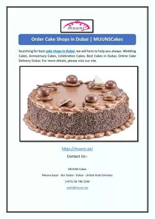order cake shops in dubai muunscakes