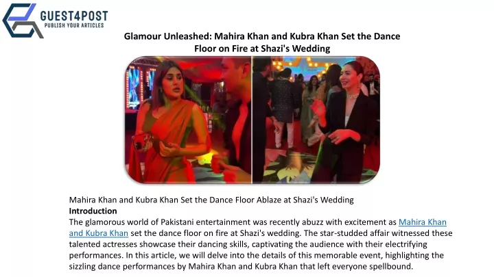 glamour unleashed mahira khan and kubra khan